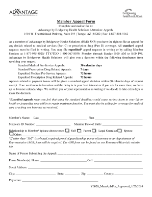 Member Appeal Form