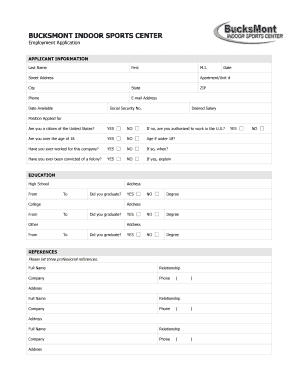 Employment Application Form