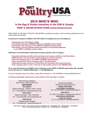 2015 Who's Who in Egg & Poultry Industries