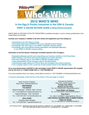 2012 Who's Who in Egg & Poultry Industries