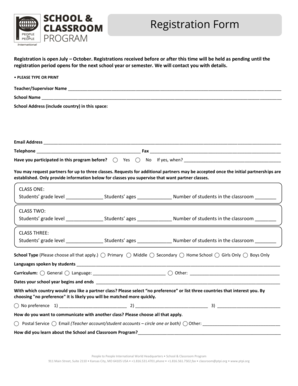 School Registration Form