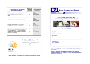 Feuille de position B2i