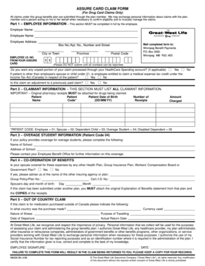 Assure Card Drug Claim Form