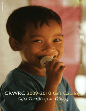 CRWRC 2009-2010 Gift Catalog Order Form