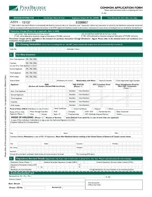 PineBridge Mutual Fund Application Form