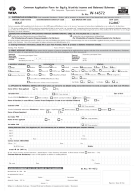 Tata Mutual Fund Application Form