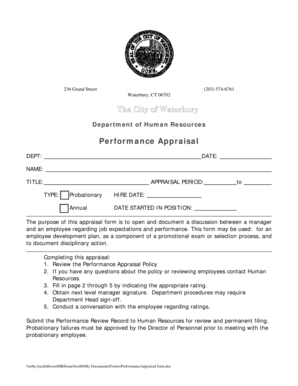 Performance Appraisal Form