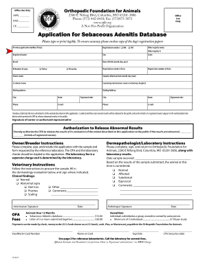 Sebaceous Adenitis Database Application