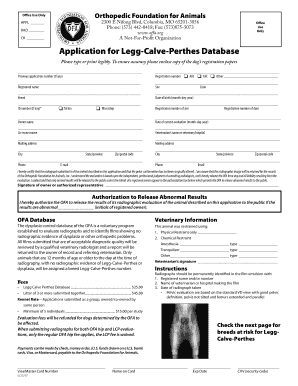 Application for Legg-Calve-Perthes Database