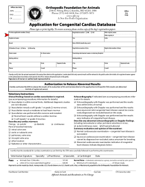 Orthopedic Foundation for Animals Cardiac Application