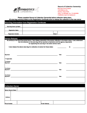 Record of Collection Ownership