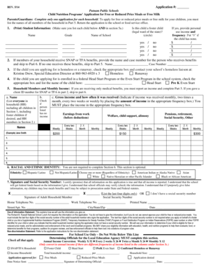 Putnam Public Schools Meal Application