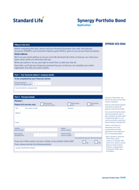 Synergy Portfolio Bond Application