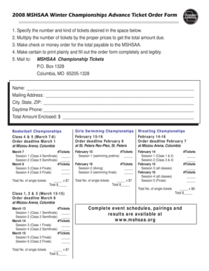 Af form 2278 - Ticket Application.pmd - MSHSAA - mshsaa