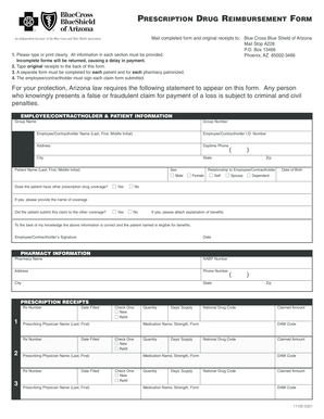 Prescription Drug Reimbursement Form