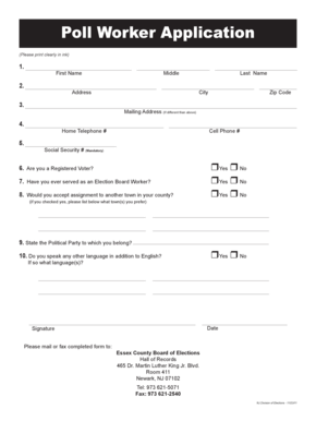 Poll Worker Application