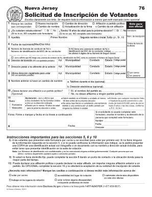 Solicitud de Inscripción de Votantes