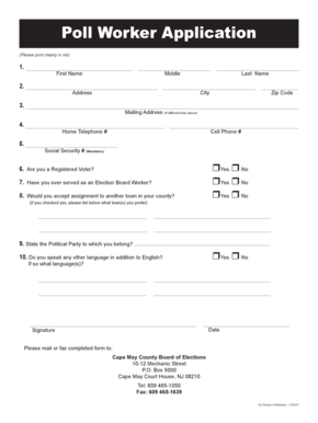 Poll Worker Application