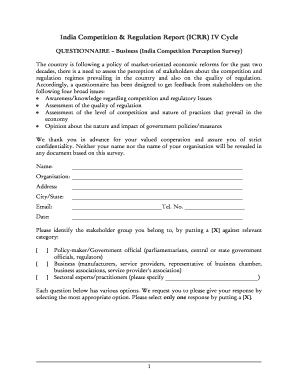 India Competition Perception Survey Questionnaire