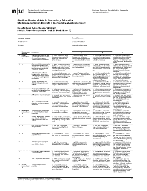 Beurteilung Abschlusspraktikum
