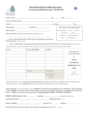 Apology letter to parents - REGISTRATION FORM 2013-2014 www