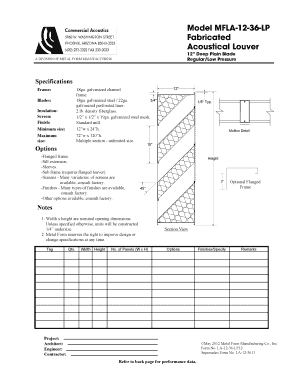 MFLA-12-36LP - Metal Form Manufacturing Company