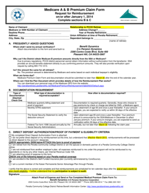 Medicare A & B Premium Claim Form