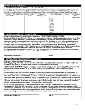 Health Insurance Arbitration Agreement