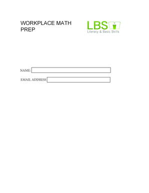Workplace Math Food Guide Practice