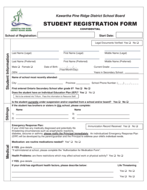 Student Registration Form