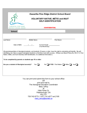 Aboriginal Self-Identification Form