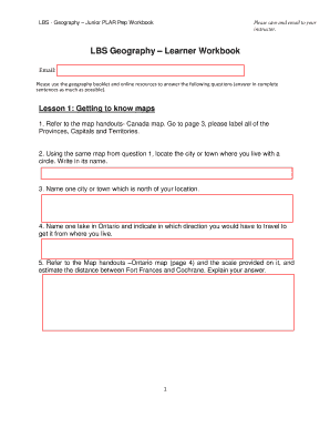 LBS Geography Junior PLAR Prep Workbook