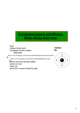 Science Quiz on Atoms and Ions