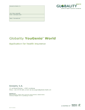Globality YouGenio World Health Insurance Application