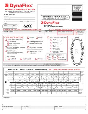 DynaFlex Bracket Prescription Form