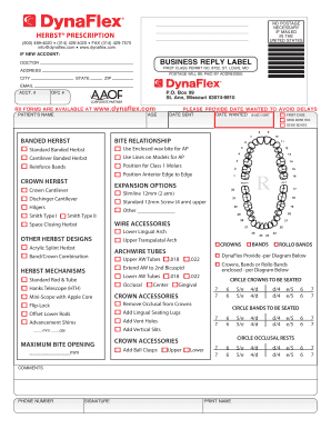 DynaFlex Herbst Appliance Order Form