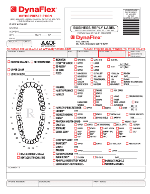 Dynaflex Orthodontic Treatment Request Form