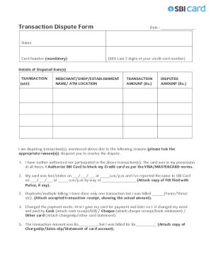 Dispute Form - Credit (rev. 150115) - Yardi