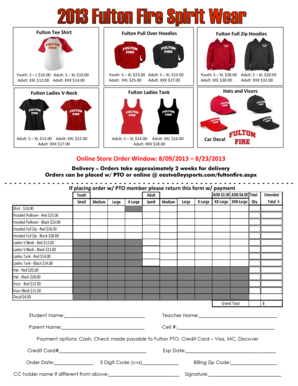 Online Store Order Window: 8/09/2013 8/23/2013 ... - mychandlerschools