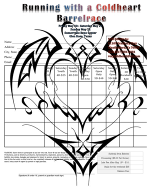 Racing Event Waiver Form
