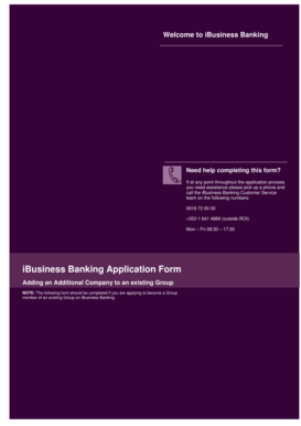 iBusiness Banking Application Form