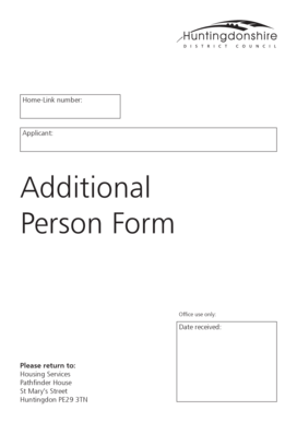Additional Person Form