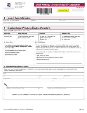 Corestone Account Application