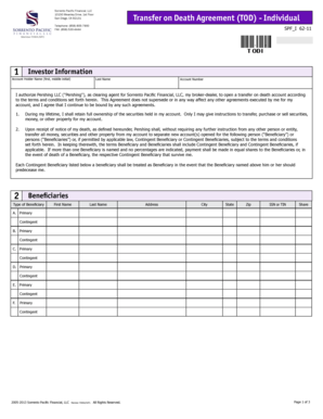 Transfer on Death Agreement