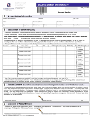 IRA Designation of Beneficiary Form