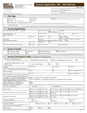 Navy Federal IRA Self Advisory Account Application