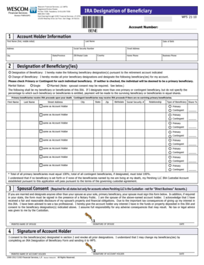 IRA Designation of Beneficiary Form