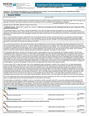 Investment Club Account Agreement