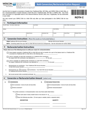 Roth Conversion/Recharacterization Request Form