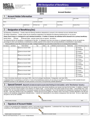 IRA Beneficiary Designation Form